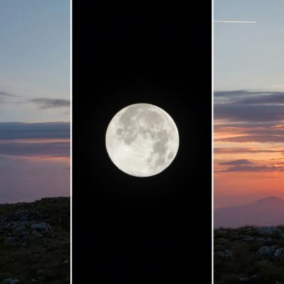 Alba della Luna dal Monte San Vicino