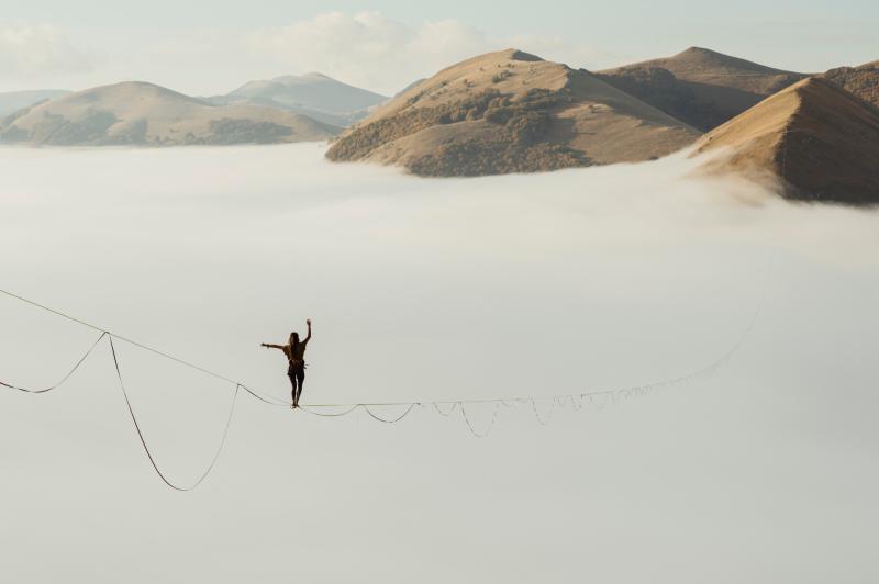 Camminare tra le nuvole sul Pian Grande di Castelluccio
