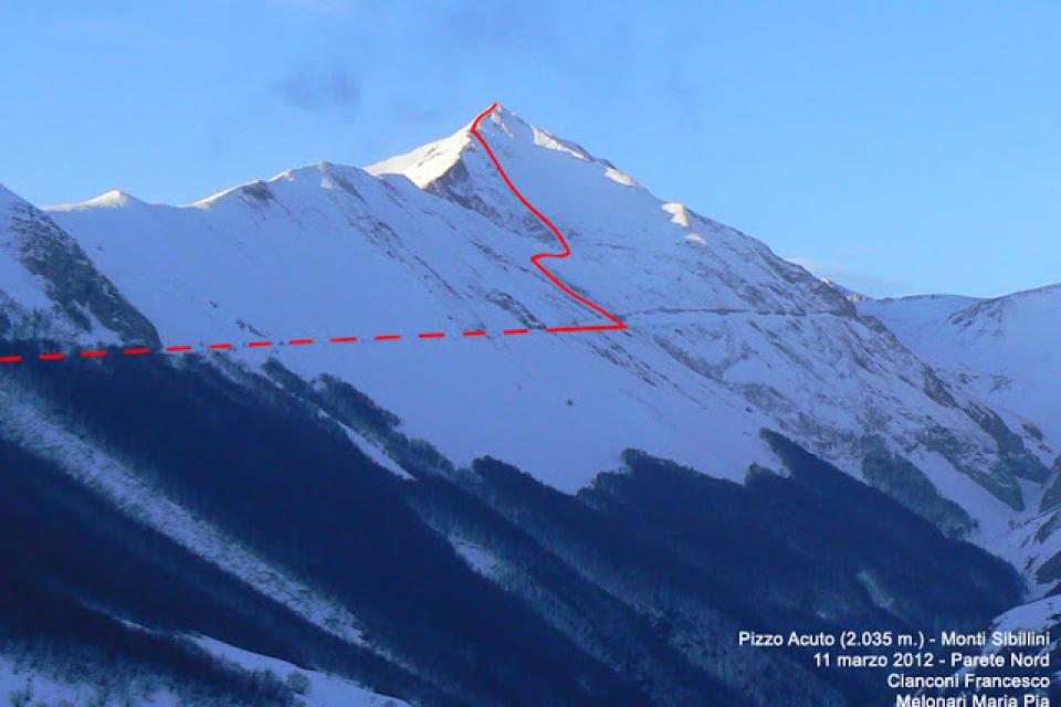 FINO ALLA CIMA INNEVATA DI PIZZO ACUTO: IL RACCONTO DI FRANCESCO CIANCONI